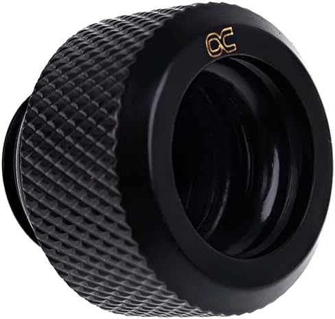 Alphacool 17262 Eiszapfen 13mm HardTube Compression Fitting G1/4 - knurled - deep Black Water Cooling Fittings...