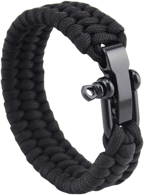 Hewnda 10 Sets Zinc alloy Bow Shackle Umbrella Rope,Adjustable D Umbrella Rope Bracelet Buckle Survival D Shape...