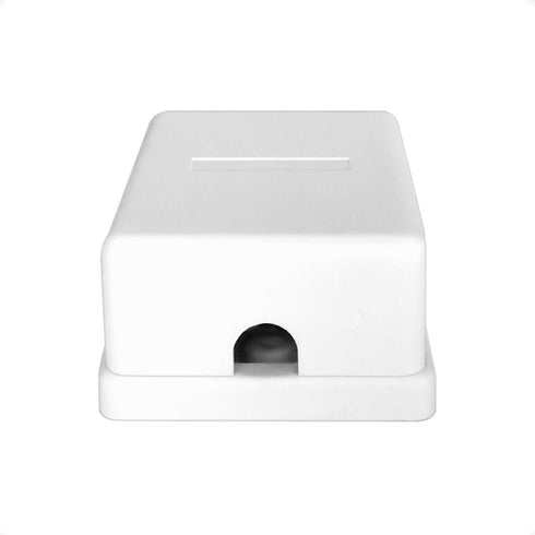 NECABLES Phone Jack Surface Mount Dual Port Telephone Jack Box 4 Screw Terminals to 2 RJ11 6P4C Female White...