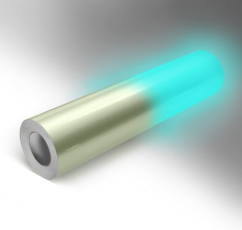 VViViD DECO65 Glow in The Dark Blue Permanent Adhesive Craft 12 Inches x 4 Feet Vinyl Roll for Cricut, Silhouette & Cameo Including Free 12 Inches...