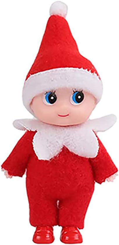 Baby Elf Mini Tiny Toddler Elves Kid Craft Babies Doll Decoration Accessories for Girls Boys Kids Adults (Red)...