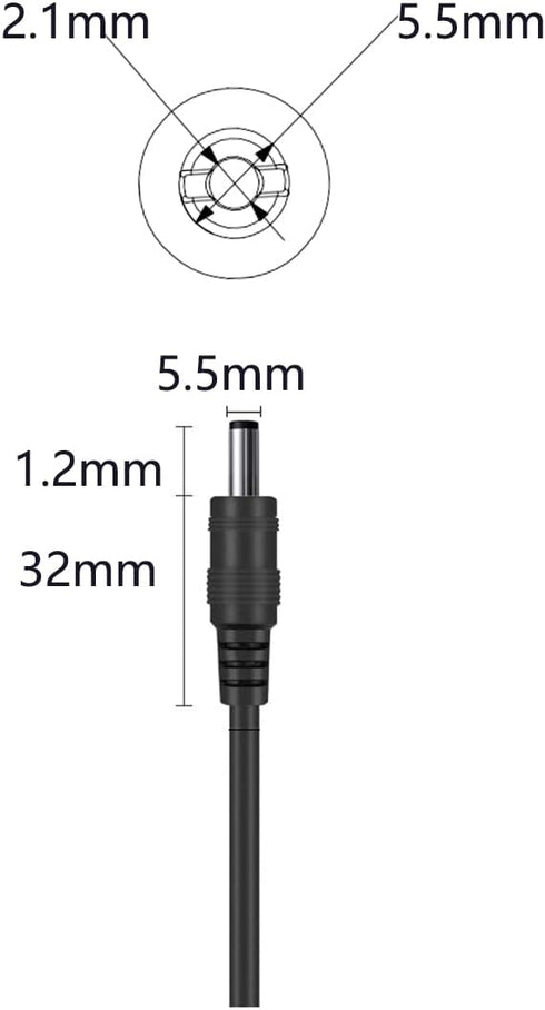 4FT DC 5.5MM x 2.1MM Male and Female Plug to Bare Wire Open End Power Wire Supply Repair Cable,Barrel Connector for CCTV Camera,DVR,LED Strip Ligh...