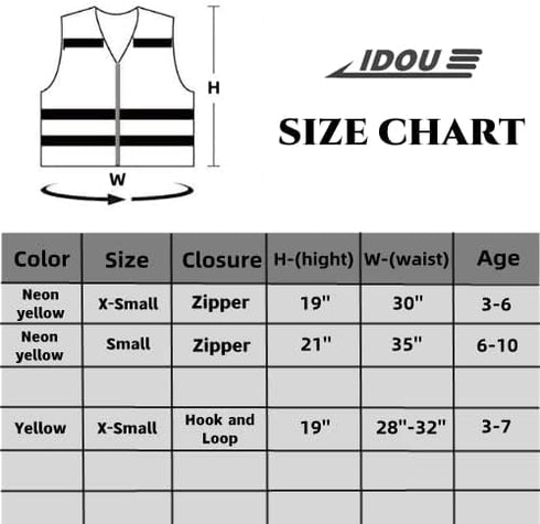 Hi Vis Kids Safety Vest + 2 Reflective Bands & Bag, Toddler Safety Vest,Reflective Vest Kids With Zipper,Toddler Construction Vest For Cycling & R...