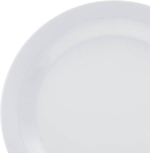 Amazon Basics Melamine (Plastic) Plate, 6 Piece Set, 10.5 in, White (Previously AmazonCommercial brand)...