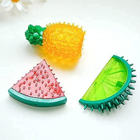 T'CHAQUE 3 Pcs/Pack Dog Cooling Chew Toys, Frozen Teething Toy for Puppies, Summer Interactive Squeaky Toys, Small and Medium Pet Treat Training T...