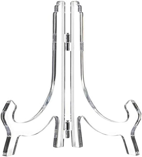 8 Pack 4.5 Inches Acrylic Easel Stand,Display Stand Kitchen Picture Frame Stand Picture Bracket Acrylic Decoration Plate Holder Frame Book Stand...