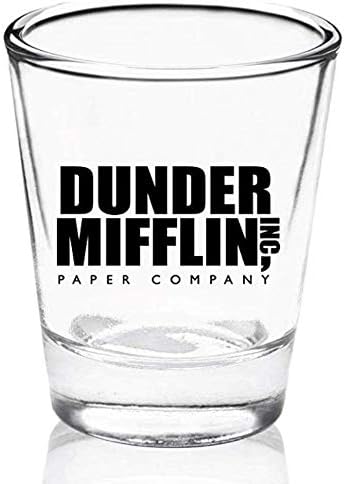 The Office Merchandise Shot Glass Gift Set - Prison Mike, Dunder Mifflin, & Bears Beets Battlestar Galactica - The Office Gifts for Men and Women...