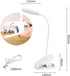 SUNLONG Dorm Room Essential Clip on Light Wall-Mounted, 3 Color Portable Desk Light Mini Clip Lamp, Battery Operation Small Desk Lamp with Clamp, ...