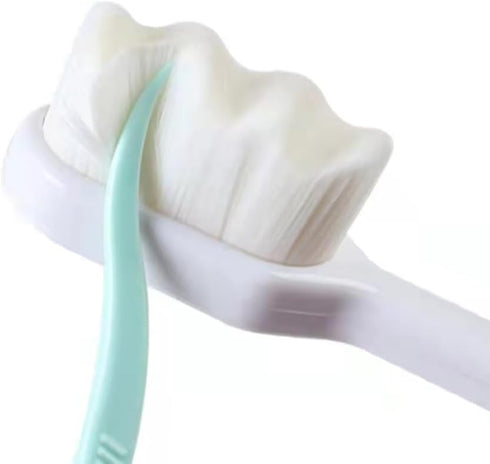 Extra Soft Toothbrush for Sensitive Gums (White and White)...