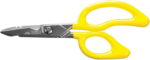 Klein Tools 26001 Scissors, Made in USA, All-Purpose Electrician's Scissors with Cable Cutting Notch, Serrated Blades, Deburr Notch, 6.75-Inch...