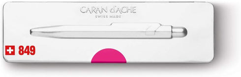 Caran D'ache 849 Pop Line Fluo Purple Ballpoint Pen with Metal Box (849.590)...