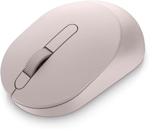 Dell Mobile Wireless Mouse - MS3320W, Wireless - 2.4 GHz, Bluetooth 5.0, Optical LED, Mechanical Scroll, 1600 DPI, 3-Buttons - Ash Pink...