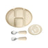 Divided Food Feeding Bowl Silicone Baby Dishes Kid Dinner Suction Baby Silicone Tableware Plate Bowl Spoon Fork Set BPA Free Non Toxic Eco Friendl...
