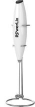 PowerLix Powerful Handheld Milk Frother With Stand Battery Operated Foam Maker Frother Wand For Coffee (A Black) (Snow White)...