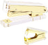 Clear Acrylic Body Bright Yellow Gold Tone Office Stapler N Staples Remover Set Desktop Executive Stapling Tool...
