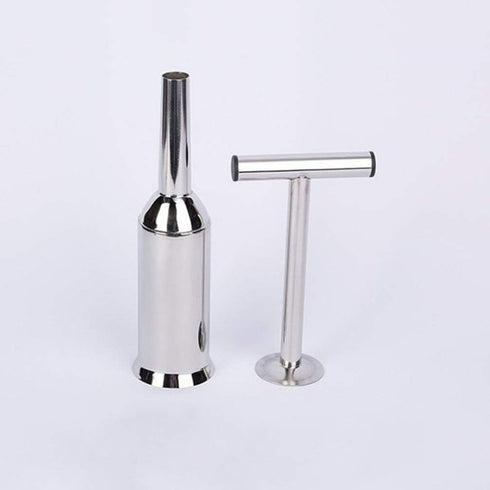 Stainless Steel Sausage Stuffer Tubes Filler Meat Filling Funnel Stuffer Tubes Sausage Filling Tools 28cm...