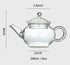 123Arts Small Tea Pot, Glass Teapot with Infuser, Tea Kettle for Loose Tea with Lid, 8 Oz...