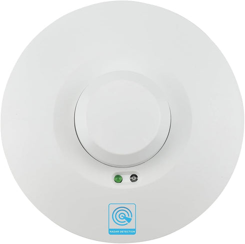 YCA2002 Ceiling Motion Sensor, 5.8 GHz Microwave Motion Detector Light Switch, Rated 800-1200W, Ceiling Mount Motion Detector, 32-ft Range, White...
