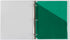 JAM PAPER Plastic Binder Dividers w/Pocket - 11 3/16 x 9 1/4 - Green - 6/Pack...