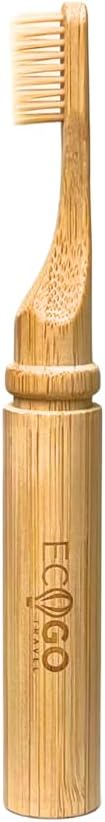 Foldable Bamboo Toothbrush with BPA-Free Soft Bristles | Eco-Friendly, Travel-Sized, Reusable Compact Case, Biodegradable Recycled Packaging...