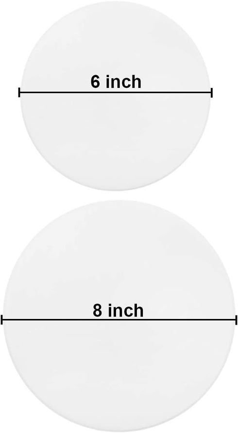 Ergonflow 100 Sheets Parchment Paper Rounds 6" and 8" Diameter-Non-Stick Cake Pan Liner Circles,Cookie Baking Sheets,Precut for Cake Baking, White...