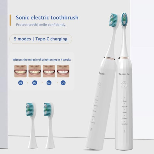 Electric Toothbrush .This rechargeable electric power toothbrush, available in a sleek white color, offers 5 modes for personalized cleaning. with...