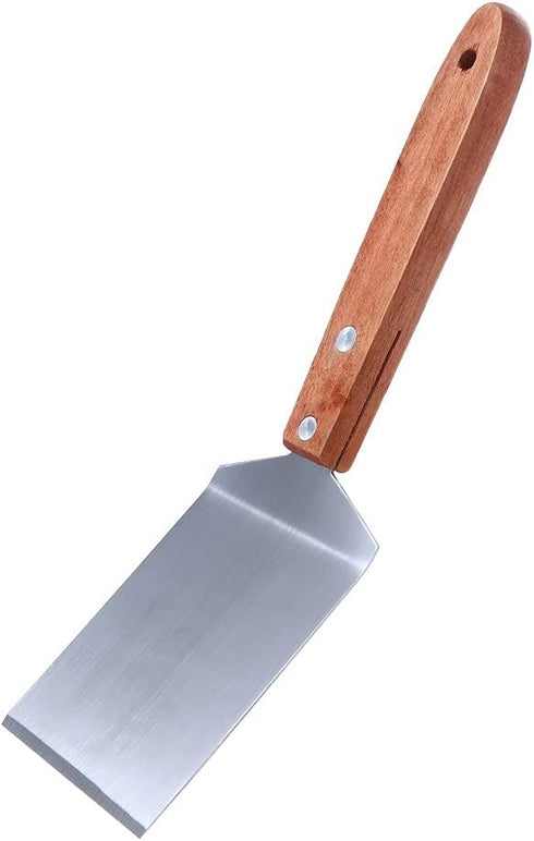 Stainless Steel Spatula Pancake Baking Fried Cooking Turner,Wood Handle for Cast Iron Skillet,Hamburger Spatula for DIY Kitchen Accessories...
