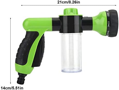 High Pressure 8 in1 Car Wash Brush Foam Gun Garden Hose Nozzle Foam Cannon Bottle Soap Sprayer,Watering plants,Showering pet,Wash Car...