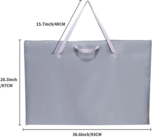 Large Size Art Portfolio Tote with Nylon Shoulder, Poster Board Storage Bag Office Supplies 24"X 36", Gray...