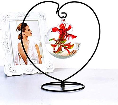 Archi 4 Pack Heart-Shaped Ornament Display Stand Iron Pothook Stand for Hanging Glass Terrarium (Heart)...