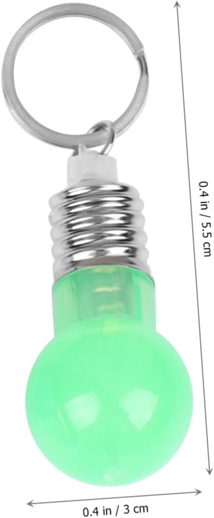 DOITOOL 21pcs Color Luminous Key Chain Funny Keychains Light up Toys Led Color Led Keychain Halloween Key Ring Flashing Led Bulbs Led Light Bulb U...
