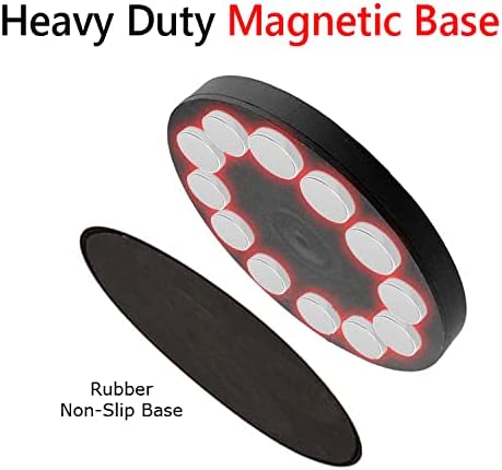 Heavy Duty Magnetic Mount Aluminum Smartphone Holder w/Security Tether for Smartphones *Best for Motorcycle Snow Mobile Forklift Pillar Gym Workou...