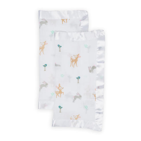 Lulujo Baby Cotton Muslin Security Blankets, Pack of 2, 16 x 16-Inches, Little Fawn...