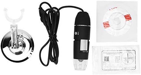 USB Digital Microscope,1600X Magnification Endoscope Mini Camera with 8 LEDs and Microscope Metal Stand,Compatible with Android,Window 7 8 10 for ...