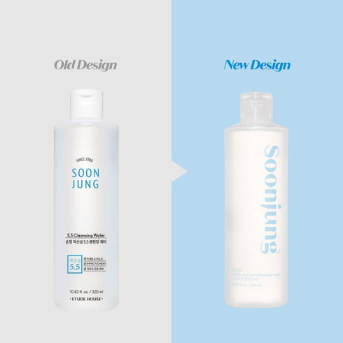 ETUDE SoonJung 5.5 Cleansing Water 320ml (23AD)| Low pH Face Cleanser | Korean Hypoallergenic Skin Care | Removes Makeup and Impurities on the Ski...