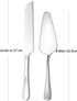 Cake Knife and Server Set Silver Wedding Cake Server and Knife Set with 10.63" Cake Knife and 8.86" Pie Server Stainless Steel Cake Cutting Set fo...
