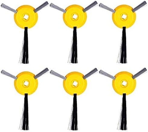 6 Pack Vacuum Brush Replacement Side Brushes for Shark ION Robot Vacuum Models RV700, RV720, RV750, RV750C, RV755. Replace Part RVFFK700 and RVSBK...