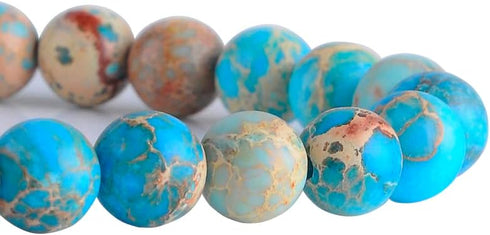 4/6/8/10mm Blue Imperial Jasper Gemstone Loose Beads Round Beads 15.5" Per Strand...