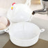 4 Eggs Boiler Steamer, Chicken Shape Microwave Egg Poacher, Rapid Egg Cooker for Hard, Soft & Poached Eggs, Mini Egg Maker, Easy Clean...