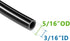 Feelers Pneumatic PU Tubing, 5/16"OD Hose PU Polyurethane Air Hose Tube Line for Air Compressor Water Fluid Transfer Black (16.4 ft)...