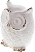 Distressed White Owl Figurine 4.62x4.75x6.5"...