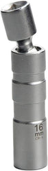 QISF 14MM & 16MM Thin Wall Magnetic Swivel Spark Plug Socket - 3/8-Inch Drive 12-Point Spark Plug Socket Removal Tool - Swivel Extension Permits A...