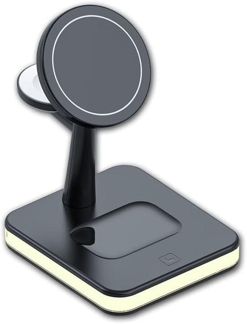 3 in 1 Wireless Charger Station Magnetic Charging Dock (Black)...