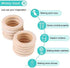 100 Pcs 5 Sizes Natural Wood Rings for Crafts, Unfinished Smooth Wooden Ring for Macrame, Wood Circles for Craft, DIY Ring Pendant and Connectors ...