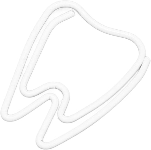 Tooth Shaped Paper Clips,100Pcs Mini Cute Hollow Paperclips Electroplated Metal Office Clips for Document Sorting Organizing...