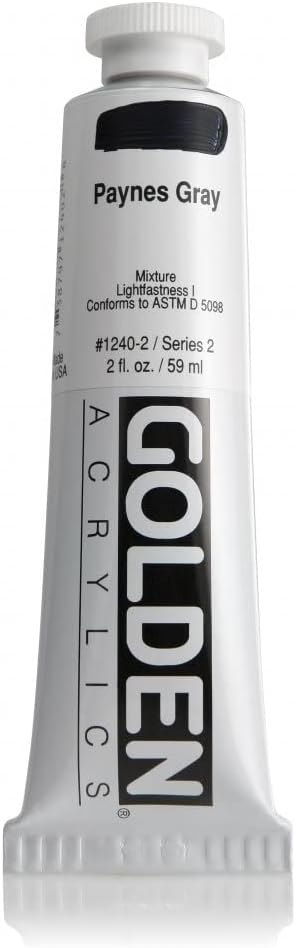 Golden Heavy Body Acrylic Paint, 2-Ounce, Paynes Gray...