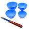 Lab Flexible Alginate Rubber Mixing Bowls Small/Medium/Large/Extra Large for Plaster and one Spatula (4)...