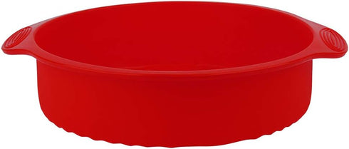 11.42inch Silicone Cake Molds, DIY Baking Cake Pan Tray Bakeware Pan Quick Release Baking Pans for Layer Cakes, Cheese Cakes (Red)...