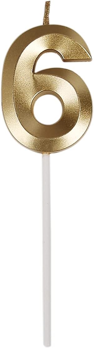 Bailym 60th Birthday Candles,Gold Number 60 Cake Topper for Birthday Decorations Party Decoration...