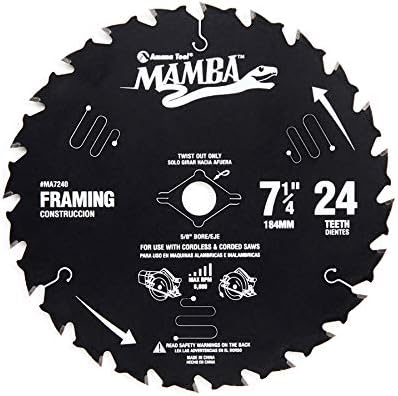 MAMBA - by Amana Tool, Framing/Decking 7-1/4" x 24T (MA7240)...